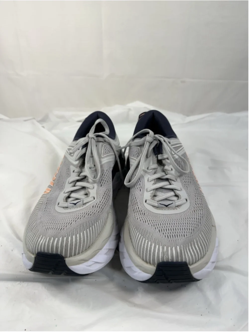 Hoka One One Bondi 7 Sneakers Womens Running Shoes Lunar Rock Blue Size 8D